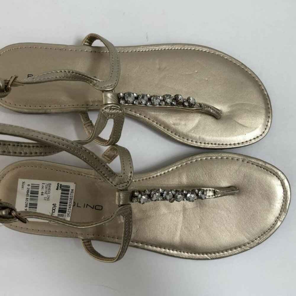 Bandolino Women's Sandals Size 6 Gold flats strapp